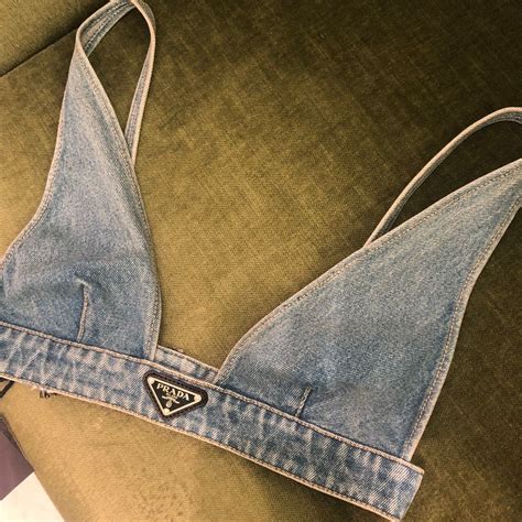 prada denim bralette